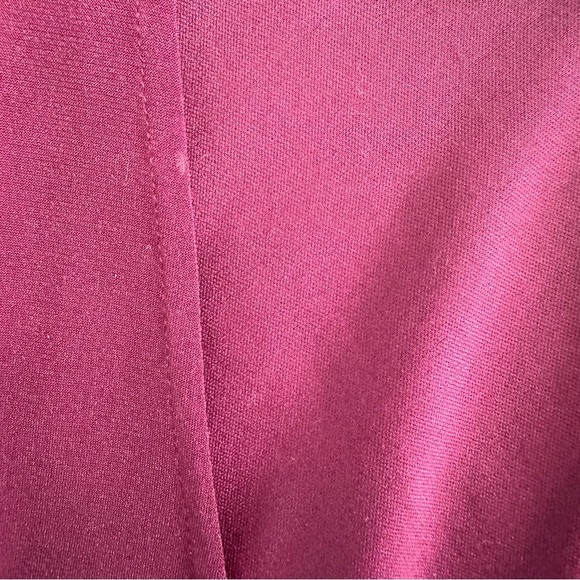 Calvin Klein Plus Size Burgundy/ Purple Faux Wrap Sequin Shoulder Dress - Picture 4 of 14